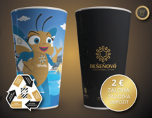 Returnable cups in Bešeňová