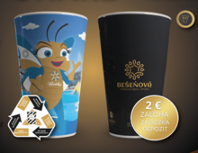 Returnable cups in Bešeňová